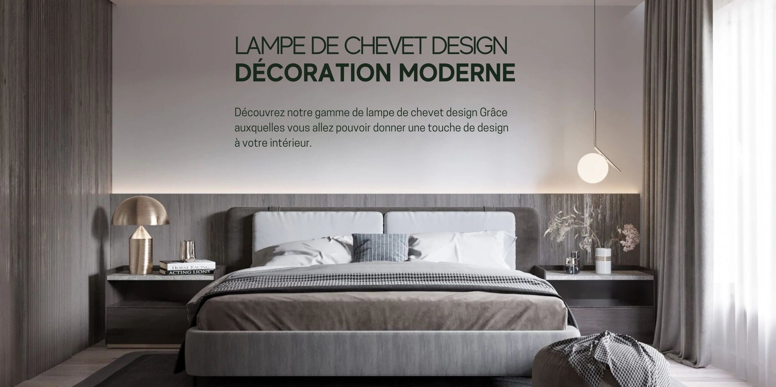 Chambre avec lampes de chevet design