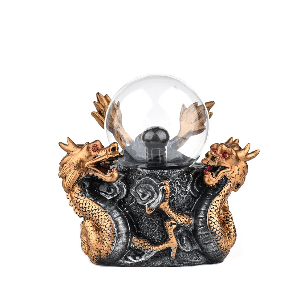 Lampe Plasma Dragon Dorée
