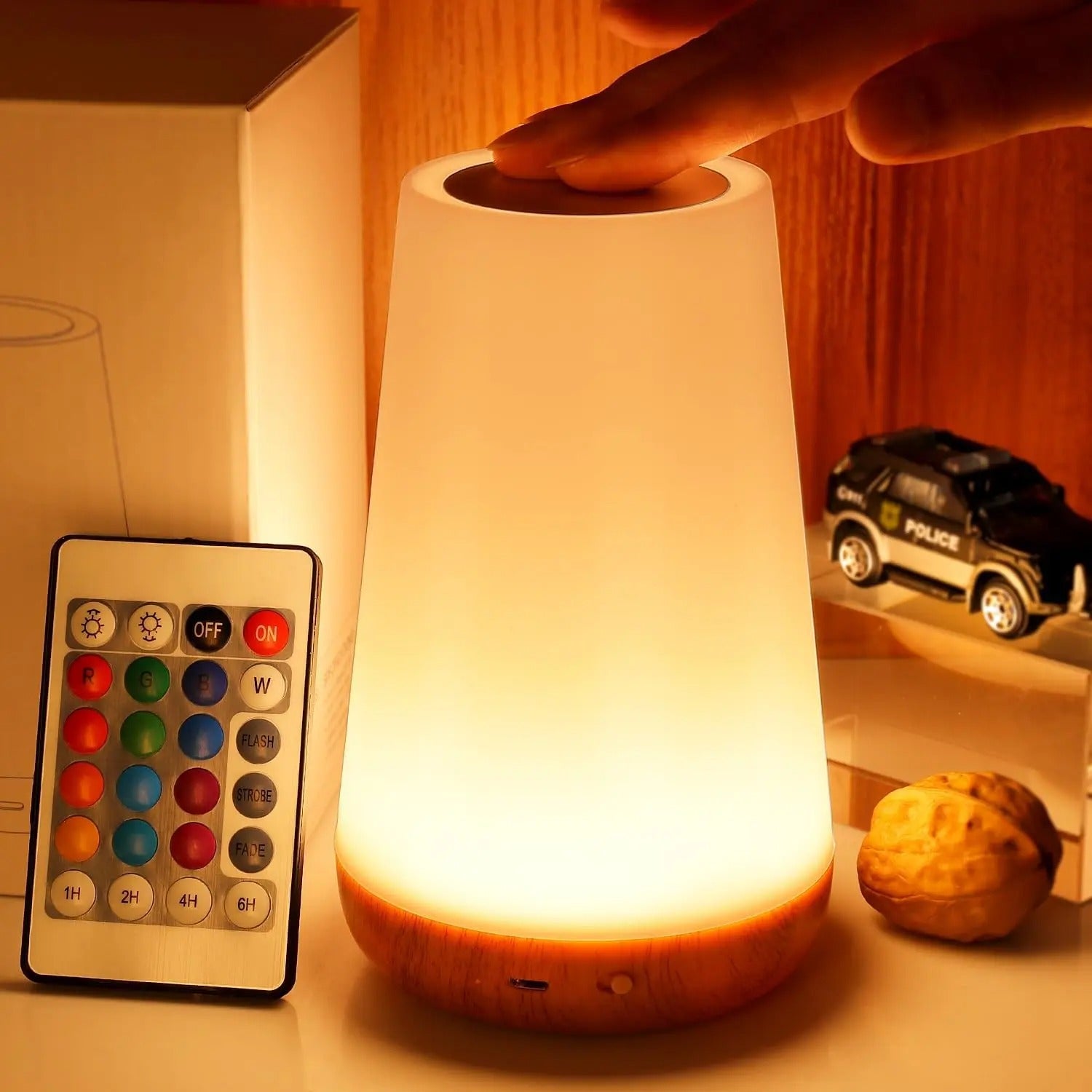 Wooden Bedside Lamp<br> Soothing Light