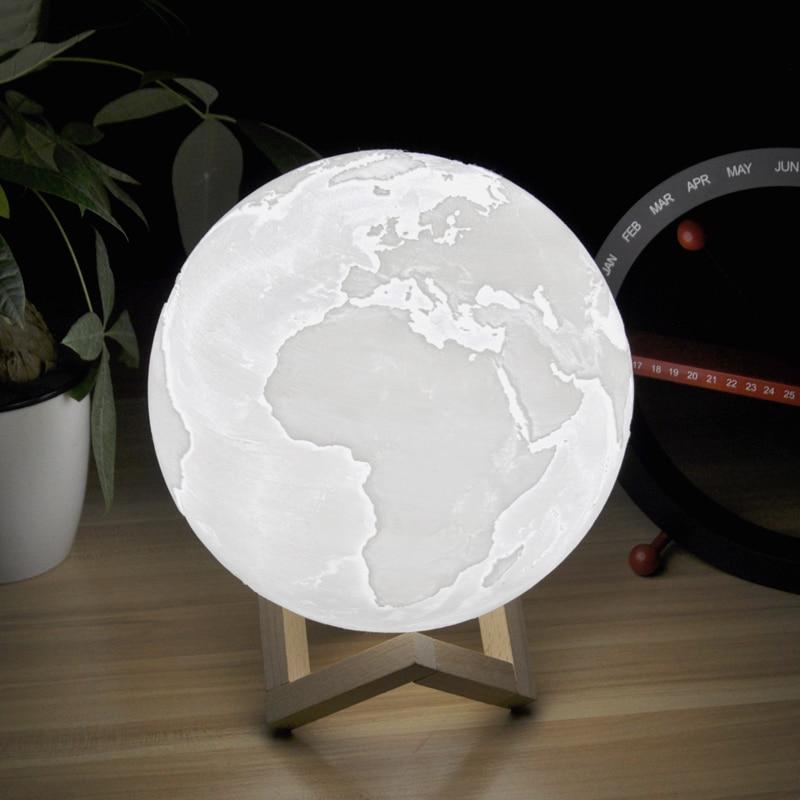 Veilleuse globe terrestre blanc