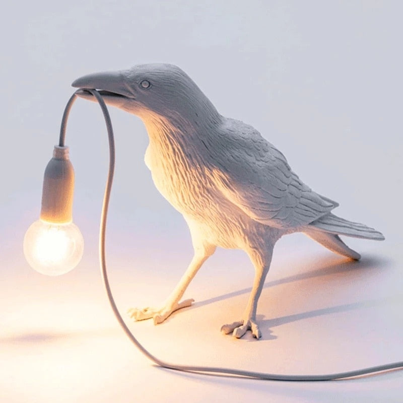 Lampe Corbeau Blanc