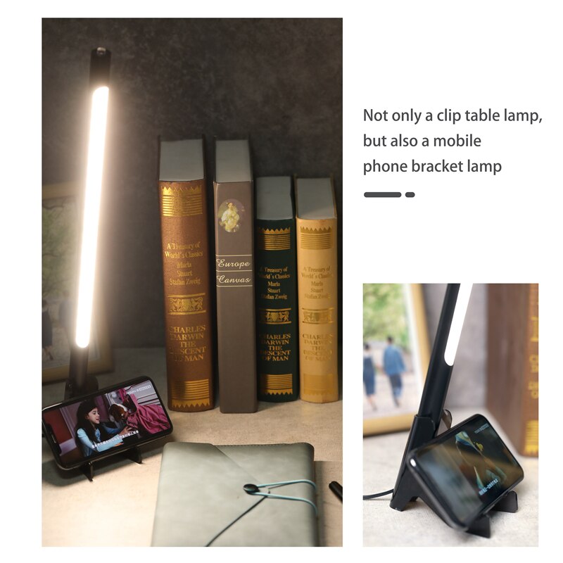 Lampe de Bureau Noire Design Tel