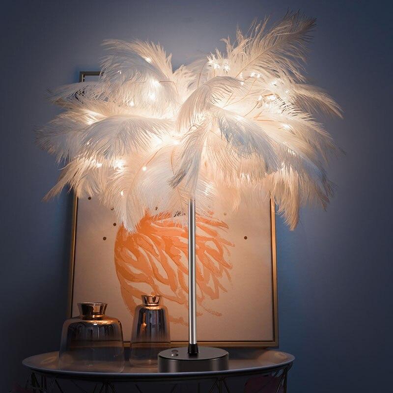 Lampe PLume Blanc