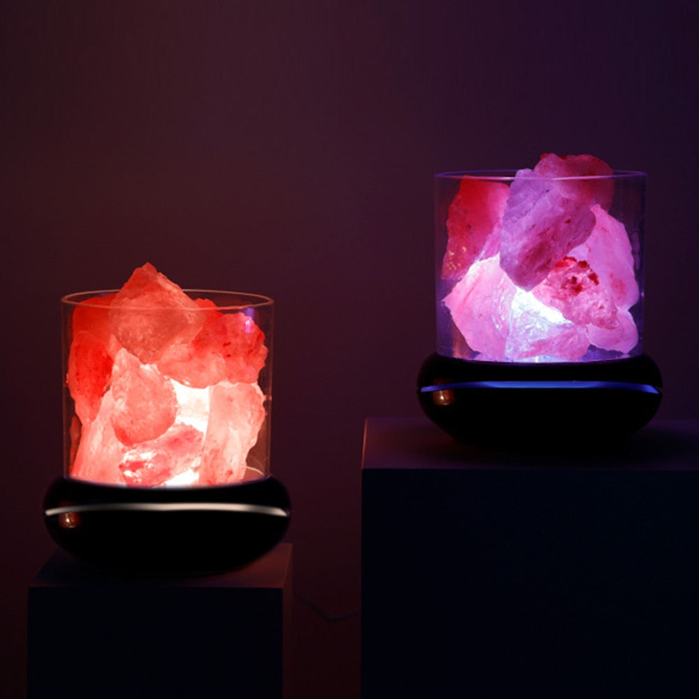 Lampe en Améthyste & cristaux de Sel – Anaïs Gemmes Lampe en Améthyste & cristaux de Sel – Anaïs Gemmes