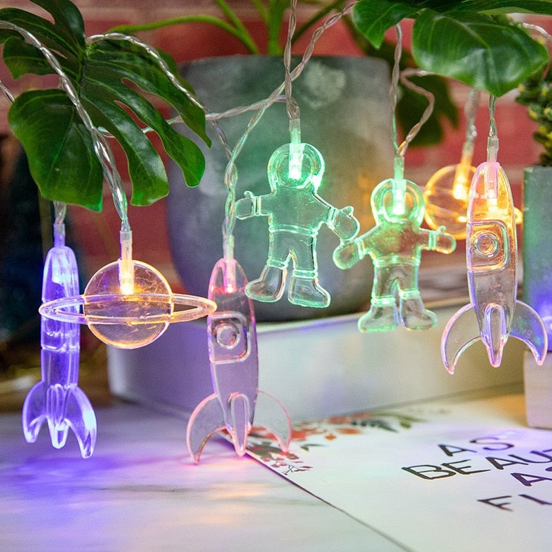 Guirlande Lumineuse Enfant 3 Modèles (anges, Libellules, Lutins) - Sur Secteur 220V, Lumière Blanc Chaud