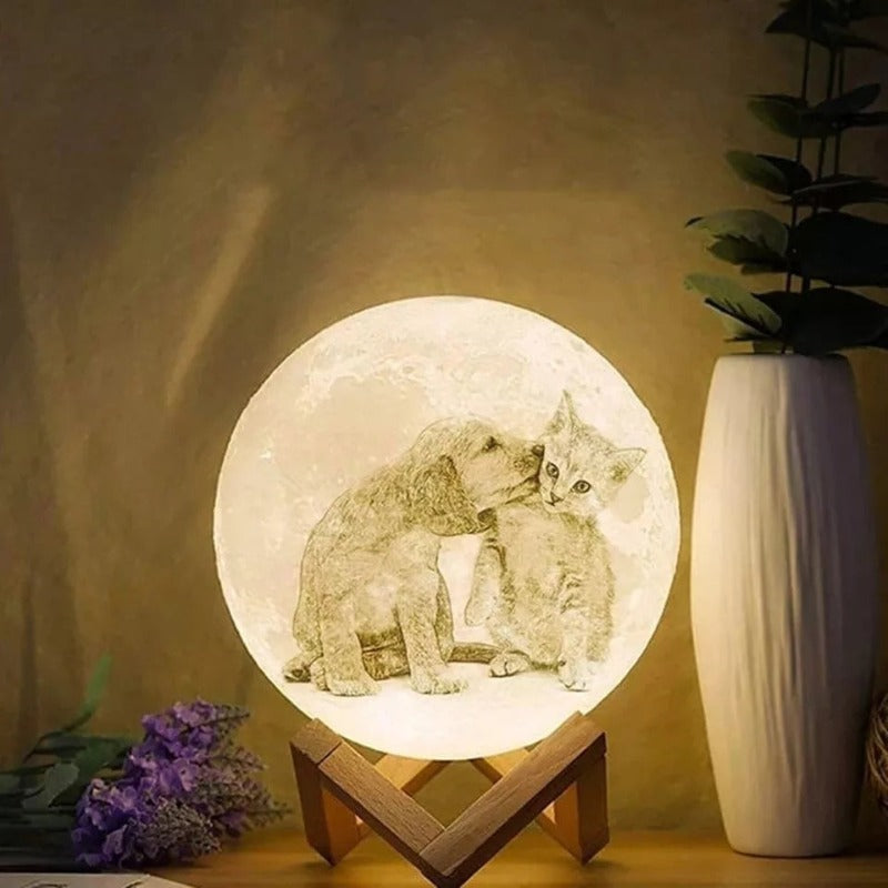 Lampe Lune Personnalisée Animaux