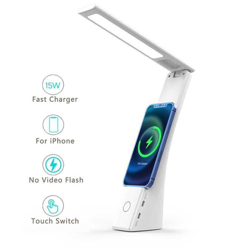 Lampe avec Chargeur Induction | Lampe de Nuit