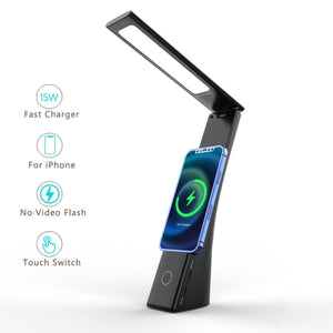 Lampe avec Chargeur Induction Noir