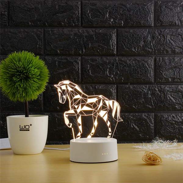 Lampe 3D <br>Cheval | Lampe de Nuit