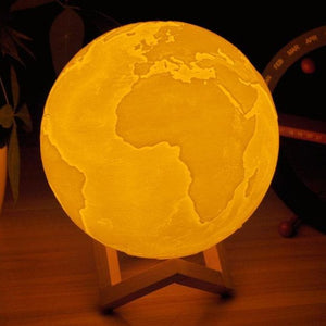 Lampe Globe Terrestre Jaune