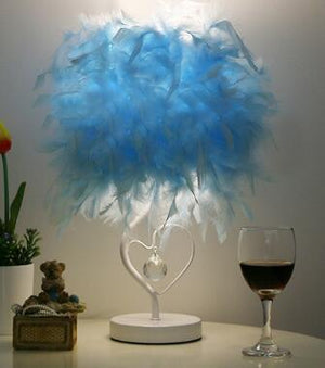 Lampe de Chevet Plume Bleu