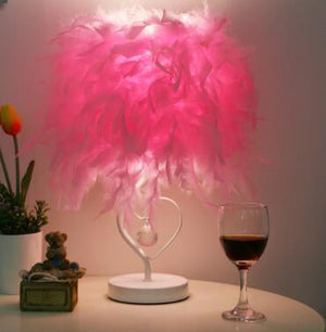 Lampe de Chevet Plume Rose