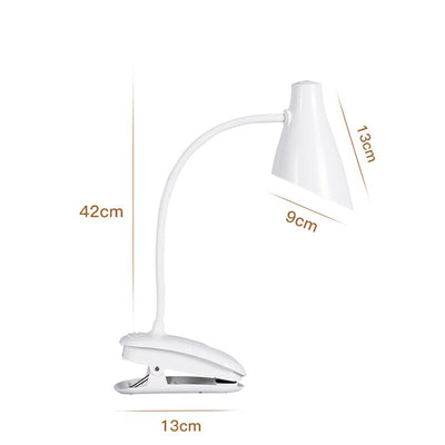 Lampe à Pince LED HGS1443 - Bras Flexible - Lecture, Bureau, Lit - Blanche - Neuf