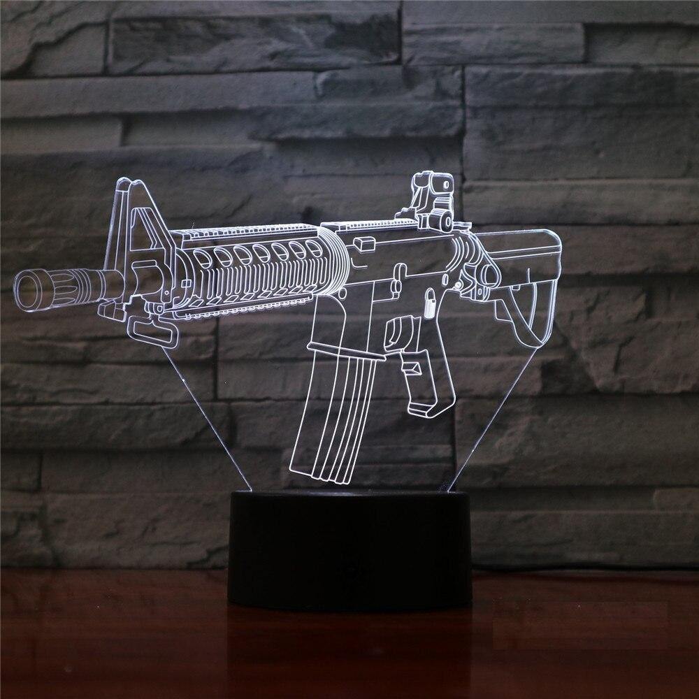 Lampe 3D Mitrailette