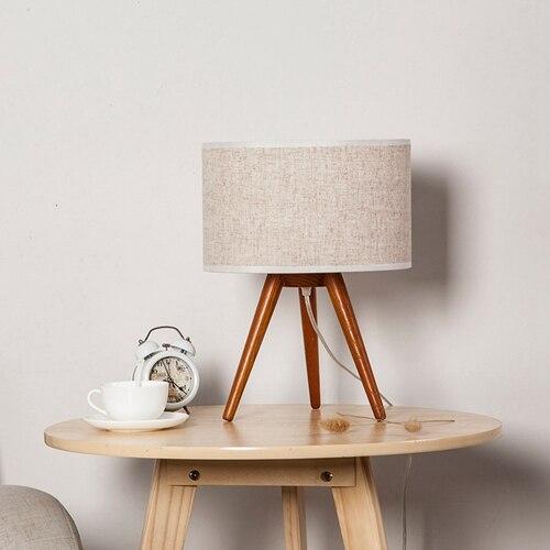 Lampe Bois Scandinave Tissu