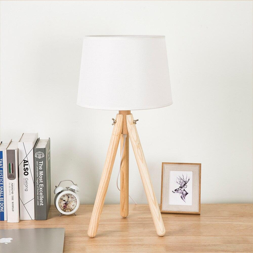 Lampe Bois Trépied Tissus