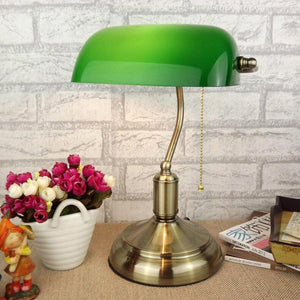 Lampe de Bureau Verte Vintage