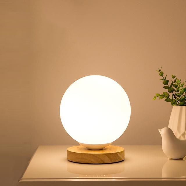 Lampe de Chevet Originale en Bois