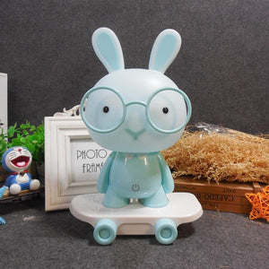 Lampe Lapin Lunette Bleu