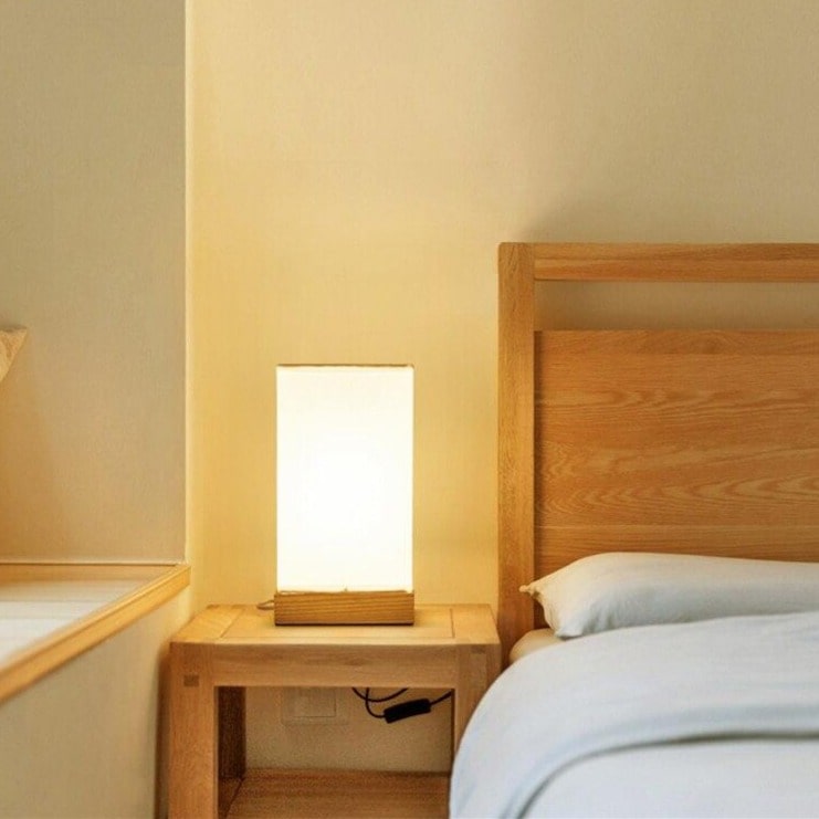 Lampe sur Socle en Bois