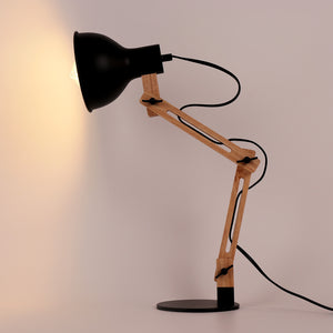 Lampe de Bureau Vintages en Bois