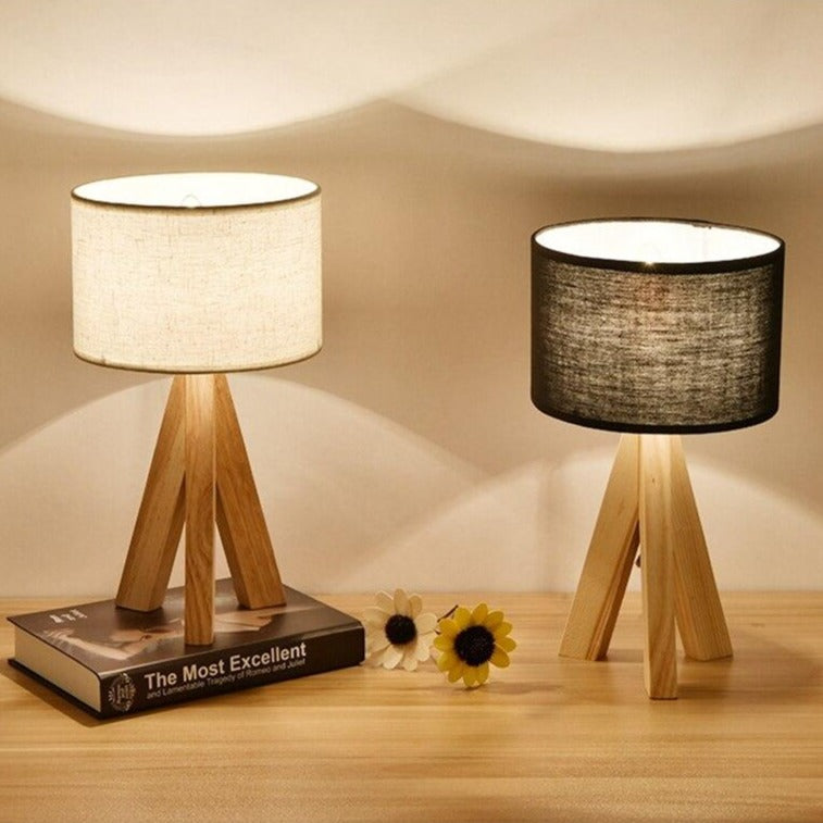 Lampes de Chevet Bois Trépied Pas cher