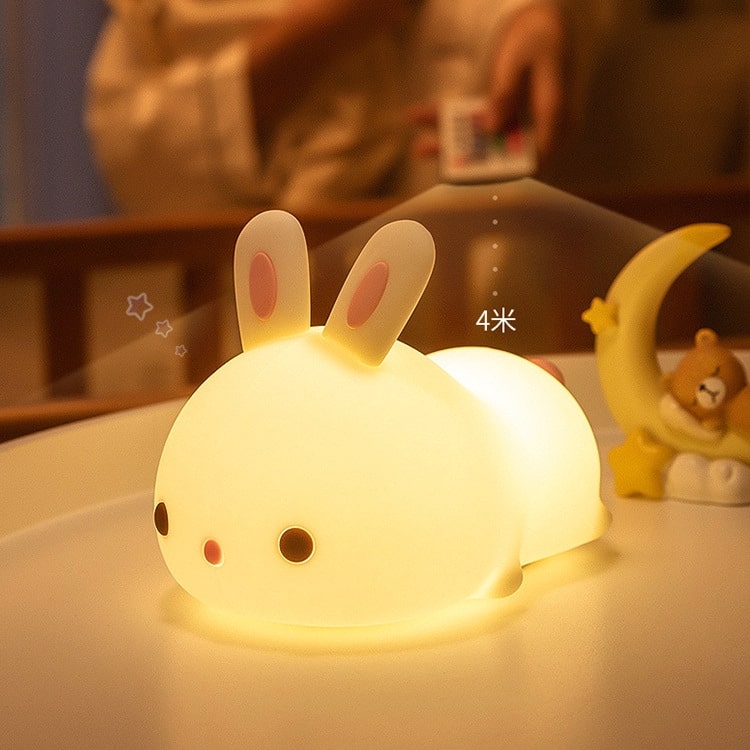 Moonie Lapin Lumineux Peluche Peluche Sonore Et Lumineuse Lapin