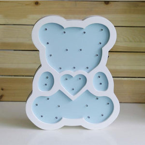 Veilleuse de Nuit Enfant Ours Bleu