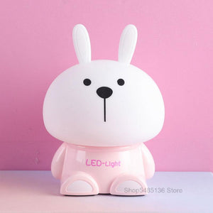 Veilleuse Lampe Lapin Mauve